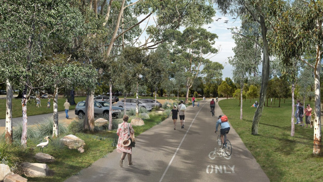 Artist’s impression of future view along West Domain Avenue, adjacent to the proposed car park. Artist’s impression of future view along West Domain Avenue, adjacent to the proposed car park.